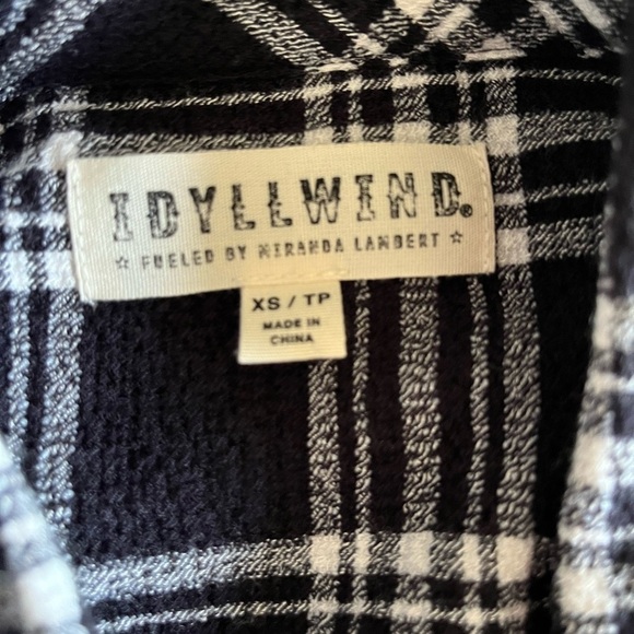 Idyllwind Fueled By Miranda Lambert Black White Plaid Pearl Snap Closure, XS - Picture 5 of 6